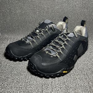 Merrell Intercept Mens Black Breathable Walking Hiking Trainers Shoes US 9